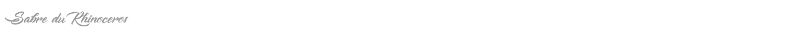 Sabre Du Rhinoceros font preview